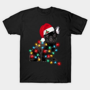 Dog Santa Lights Christmas T-Shirt